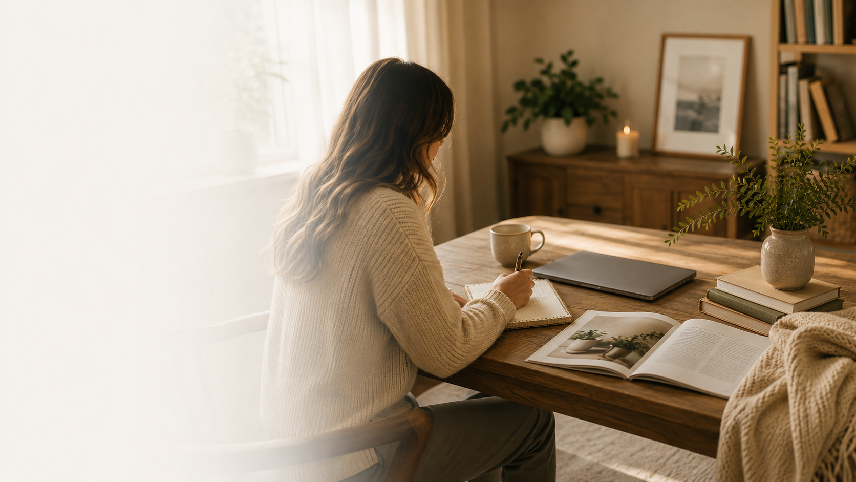 A warm homeschool planning scene representing Gradely pricing.